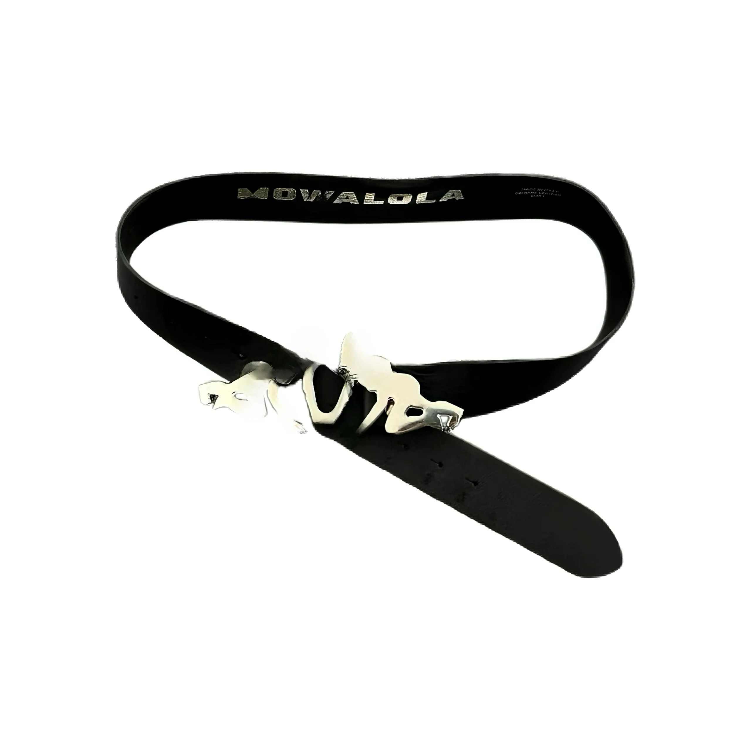 Rare Mowalola 24ss Metal Portrait Women Kneeling Head Belt Buckle Hip Hop Style Leather Belt for Men Women Youth Universal