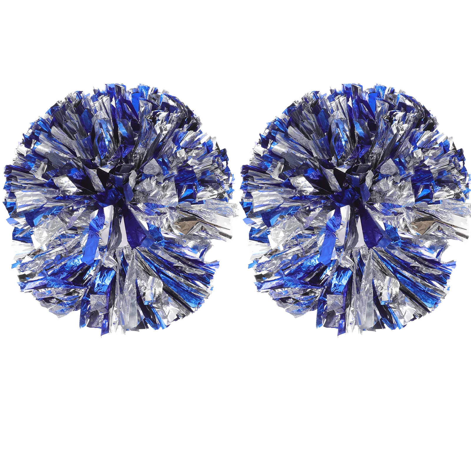 2 قطعة الكريات المحمولة الأزرق الأبيض لامع احباط اليد الزهور للأحداث الرياضية أداء الرقص التشجيع الدعائم التمارين الرياضية