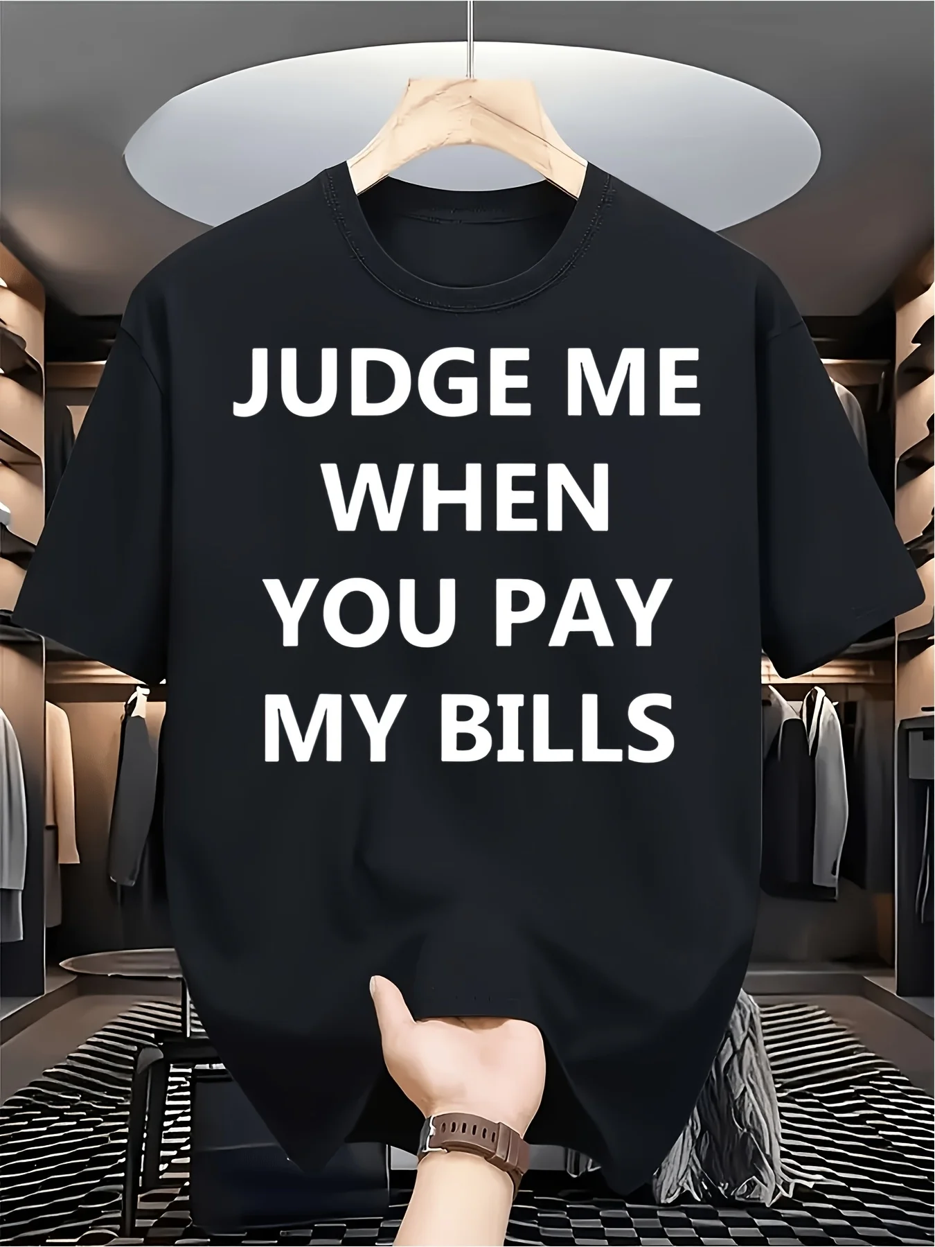 Please Rate My T-Shirt When Making A Payment. It Features A Striking Text Pattern, Casual Short Sleeves, A Playful And Novel Design, Is Comfortable And Breathable, And Is Available for Local Delivery