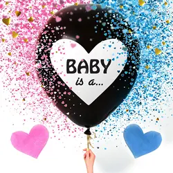 36 Inch Black Gender Reveal Balloons Gender Reveal Balloon Pink Confetti Supplies Boy or Girl Gender Reveal Party Decoration Kit