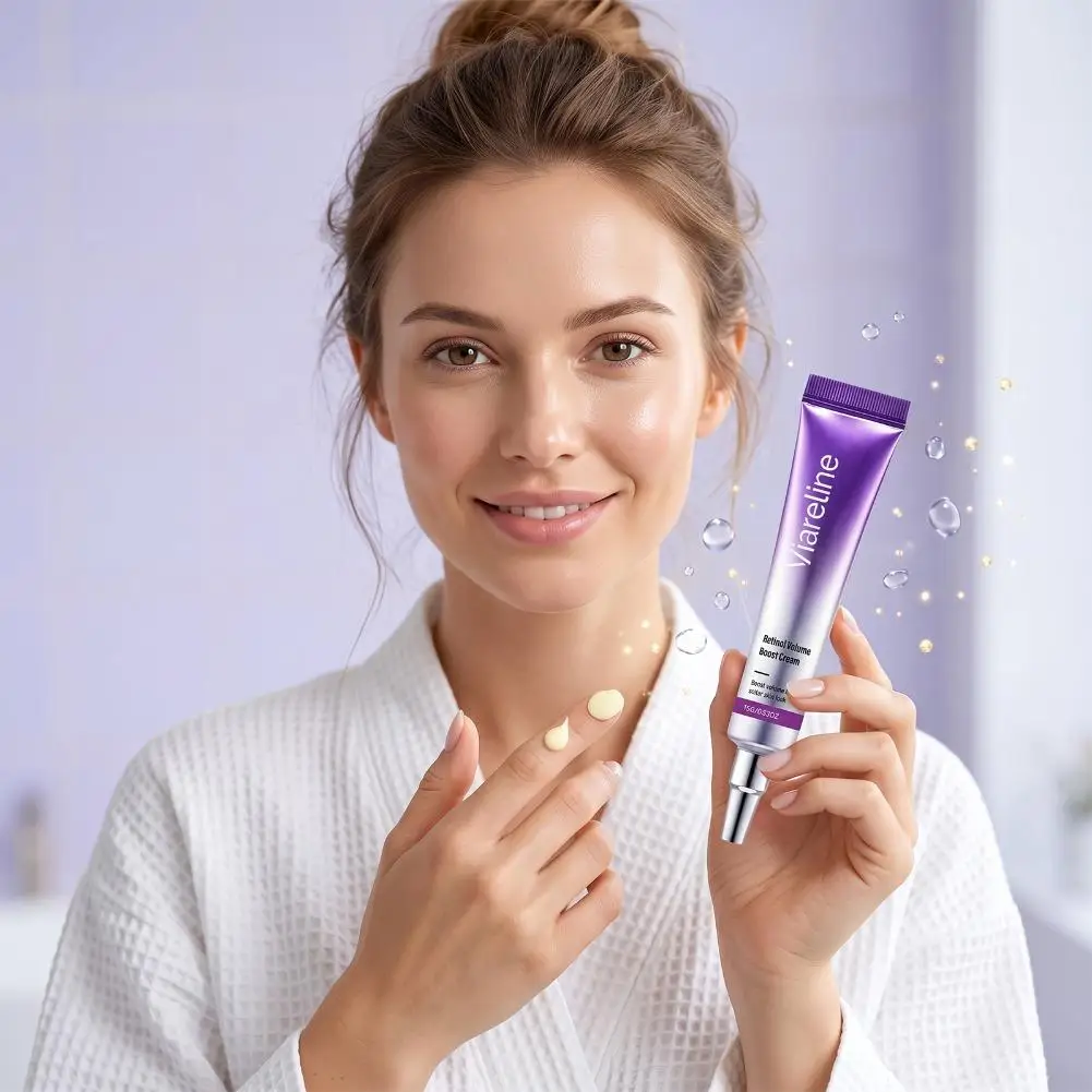 Viareline Retinol Volume Boost Cream Active Serum Time Reverse Firming Firming Eye Cream Skin Regeneration for All Skin Types