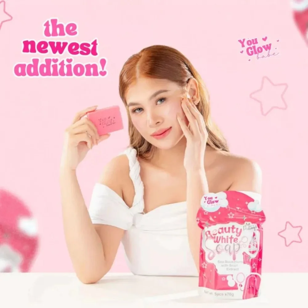 

5Pcs Refreshing Body Whitening Soap Brightening Nourishing Oil-Control Soap White Care Deep Clean Essential Oil Soap Bath Use