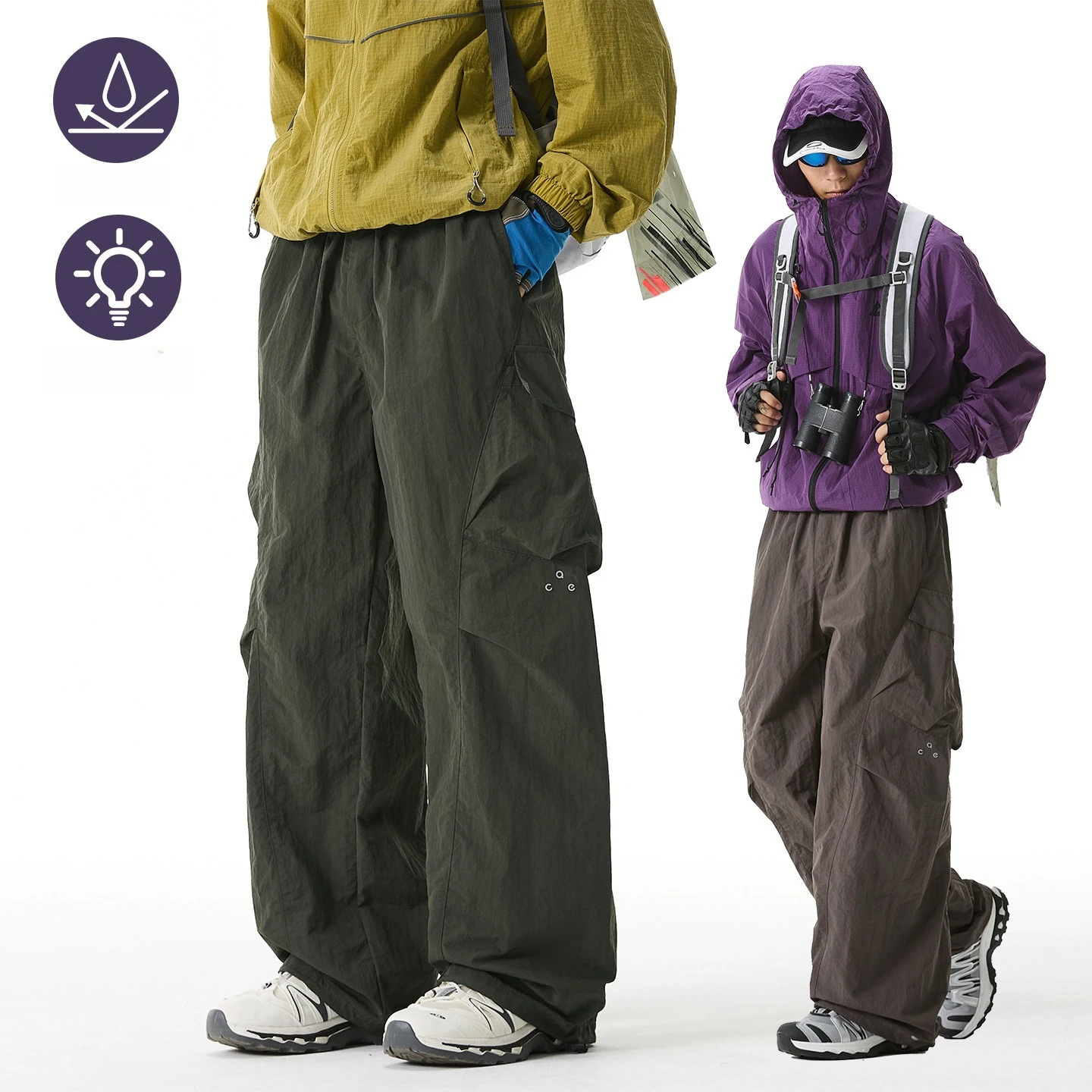 Męskie spodnie cargo outdoorowe, wodoodporne, z kieszeniami na noże, jesienne, luźny krój, styl spadochroniarza, streetwear, proste nogawki, długie spodnie.