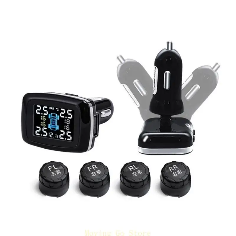 

B5XD 0-3.5Bar Adjustable 4 External TPMS Tire Pressure Monitoring System