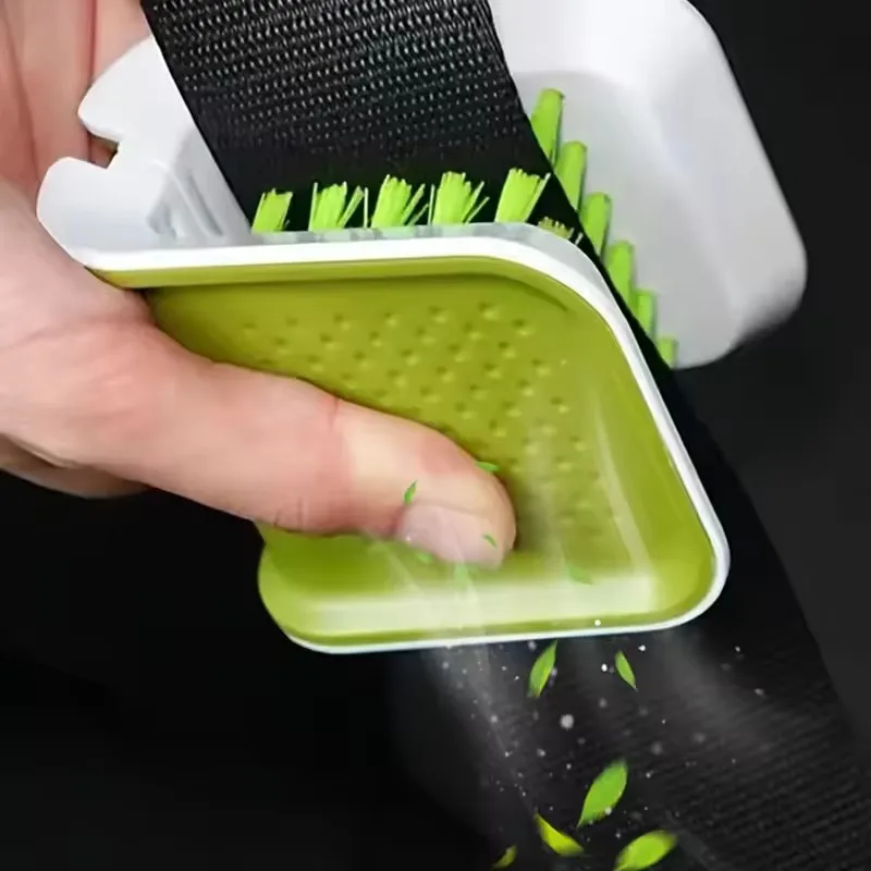 U‑Shaped Double‑Sided Folding Hard Bristle Brush, Multi‑Purpose Cleaning Tool for Car Seat Belt & Kitchen Household Use