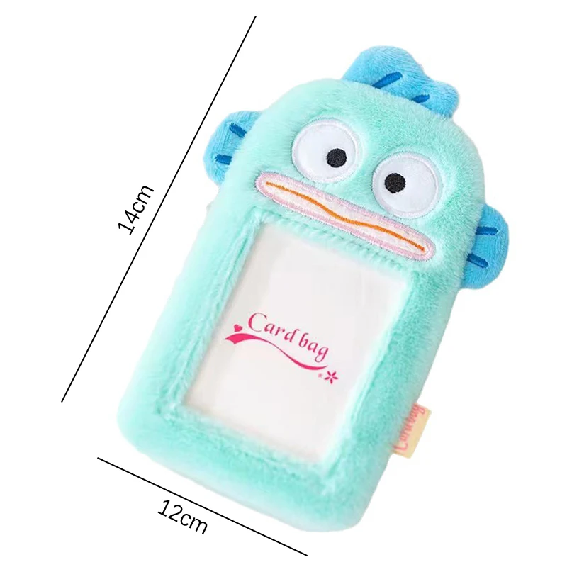 Cute Cartoon Characters Plush Album Card Holder Bus Card Bank ID Card Protective Display Sleeves Students Bag Pendant Gift