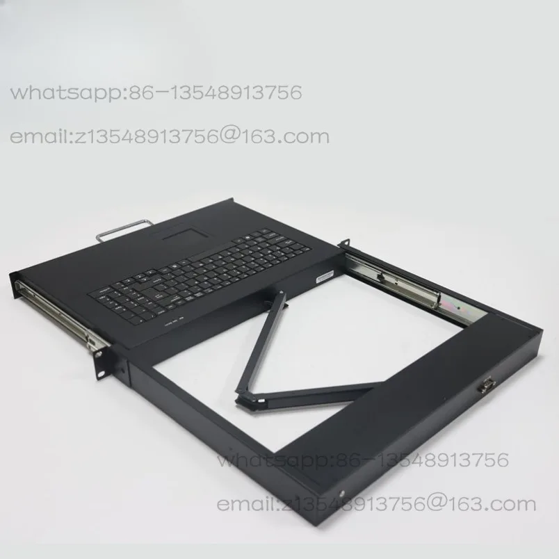 1U rack-mounted 19-inch cabinet keyboard drawer, self-locking rail USB touchpad mouse, industrial control server KVM pull tray