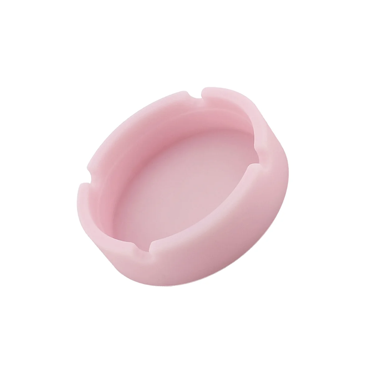 1 Pc Round Silicone Ashtray Unbreakable Heat Resistant Ashtray Luminous Ash Container - 83x23cm (Pink)