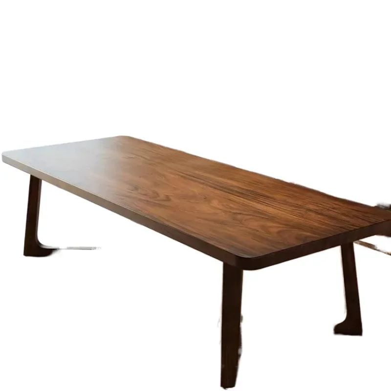 

desk dining table household two-in-one, workbench study reading table, solid wood large board tea table