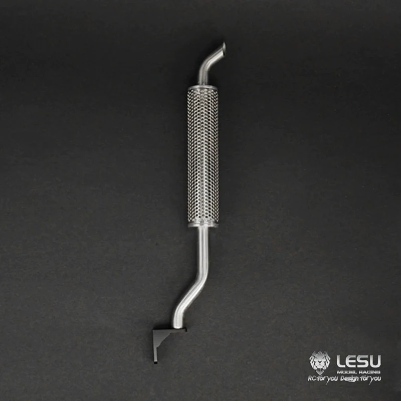 LESU 1/14 truck simulation exhaust pipe chimney non-through hole solid G-6069 Tamiya draghead mud decorative piece model