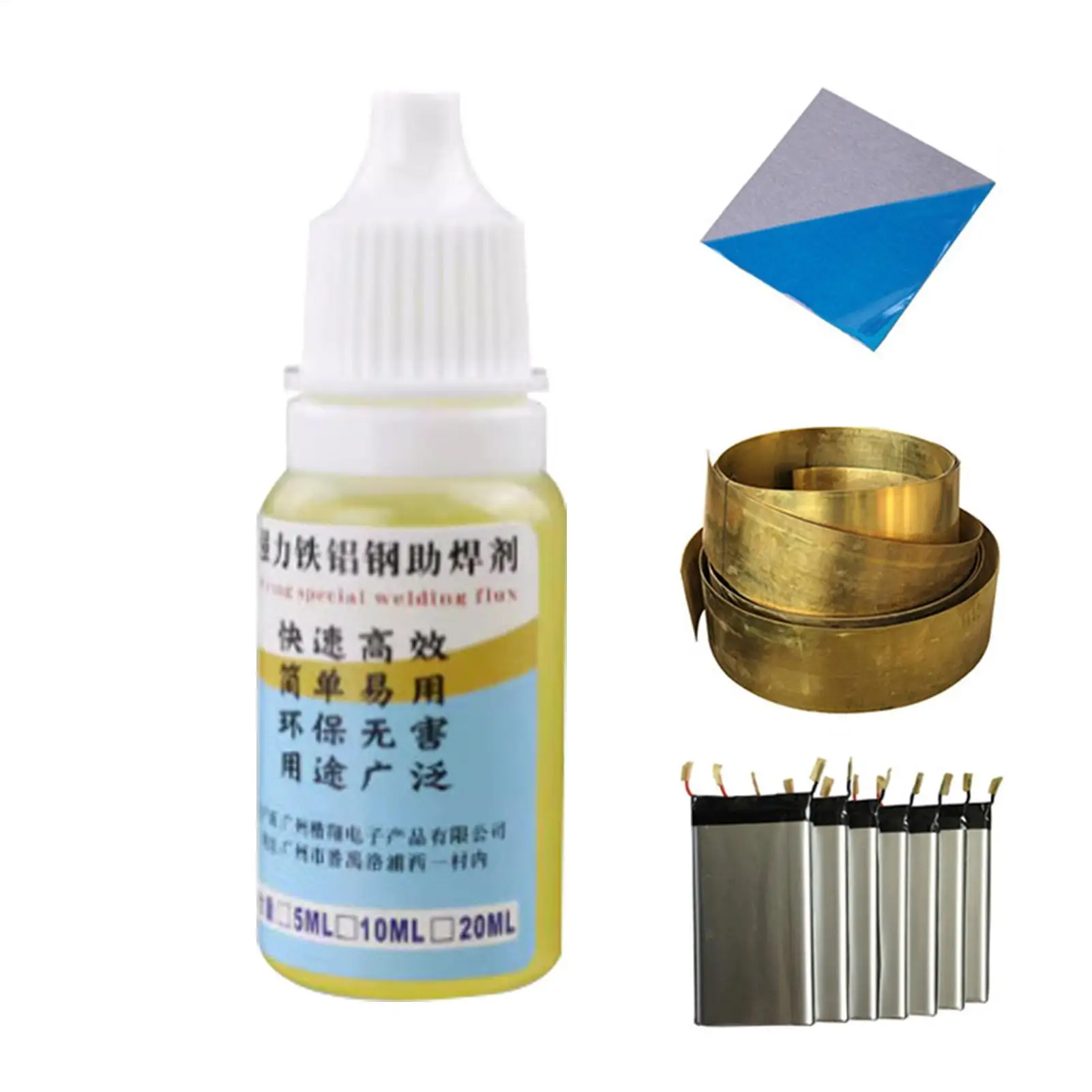 

10ml Aluminum Soldering Flux Liquid Copper Soldering Flux For Galvanized Sheet 18650 Battery Soldering Fluid No Water Cleaning