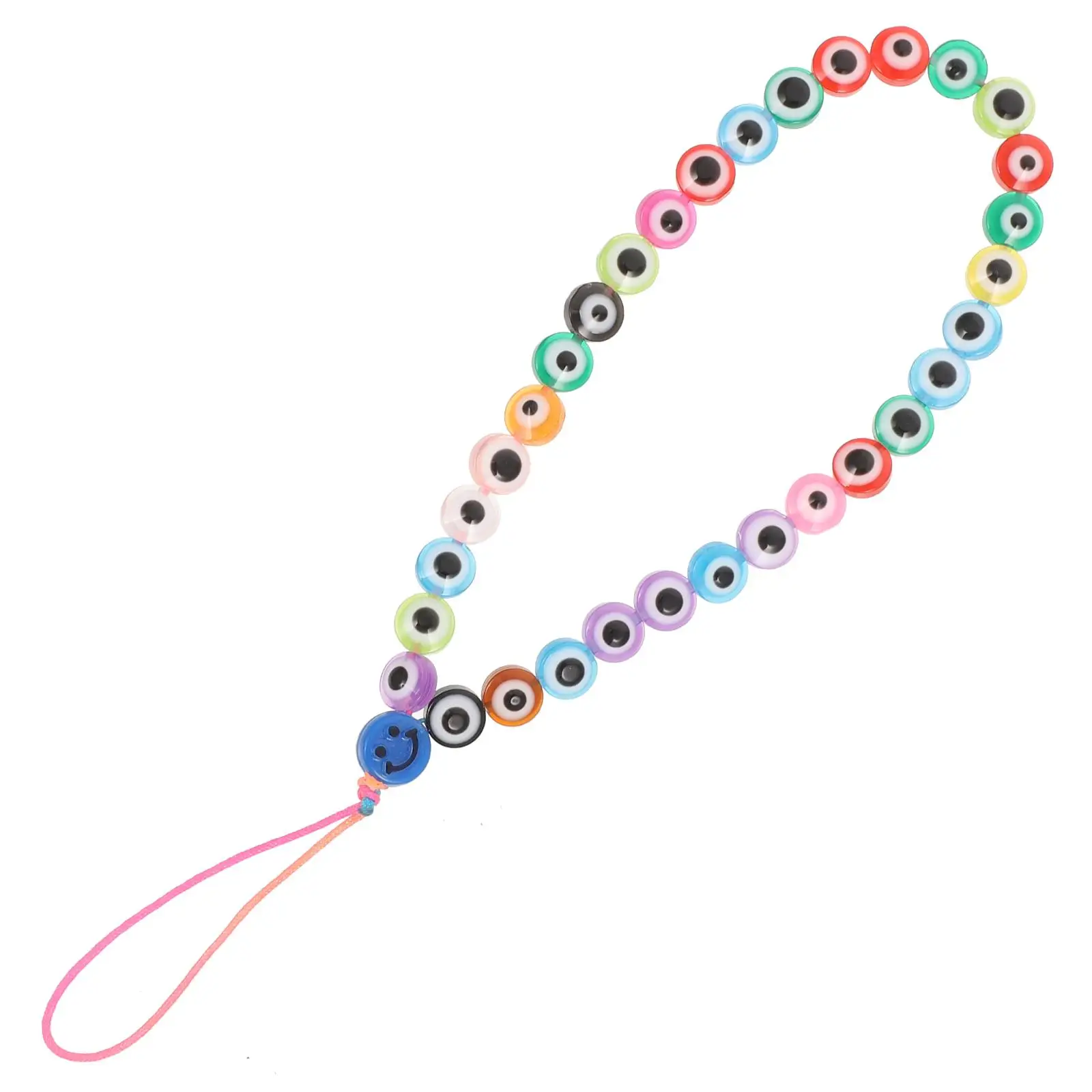 Wrist Lanyard Mobile Phone Chain Case Cellphone Pendant Colorful Colored Soft Pottery
