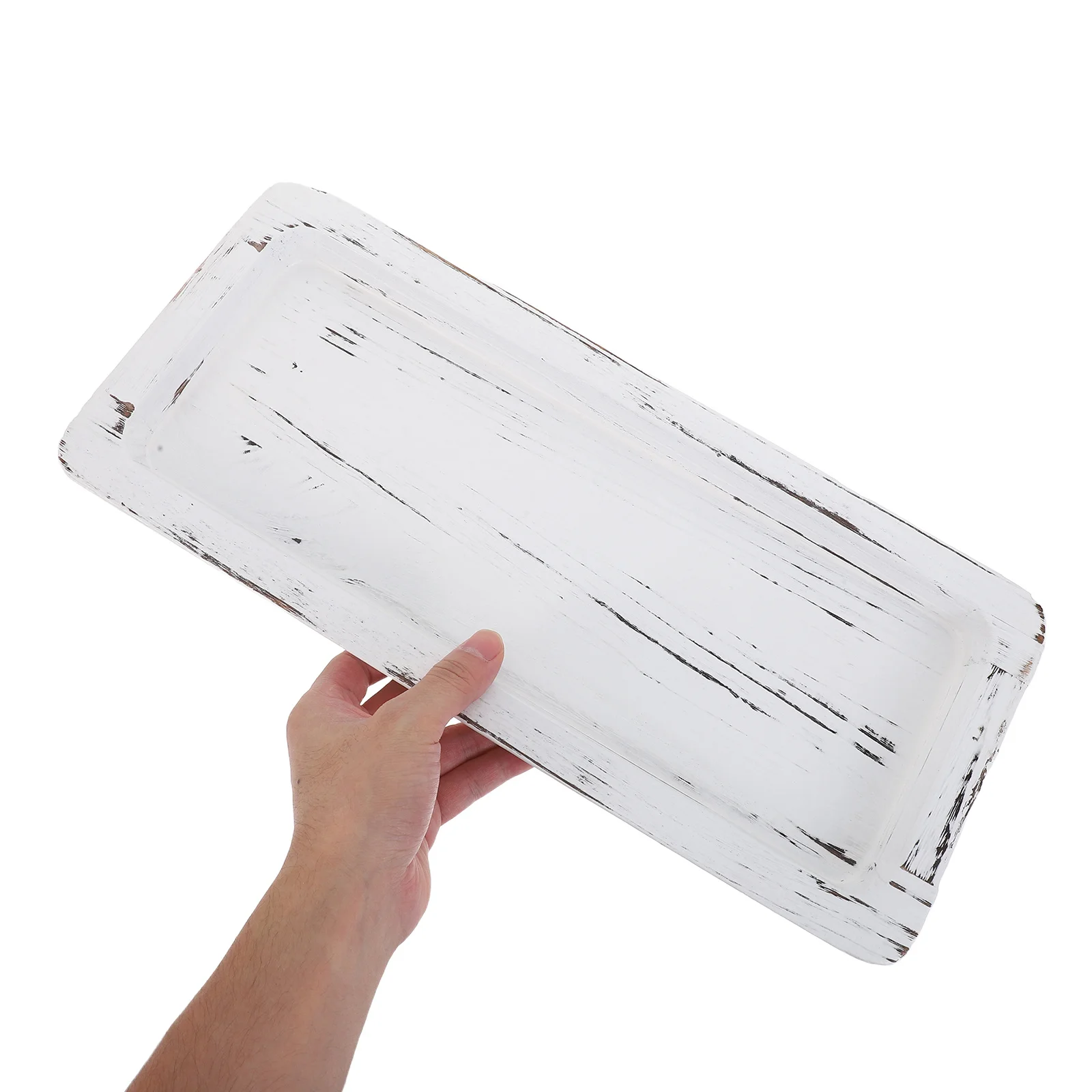 

Wooden Decorative Tray 40x17.5cm Rustic Long Narrow Holder for Coffee Table Living Room Dining Room Home Organization