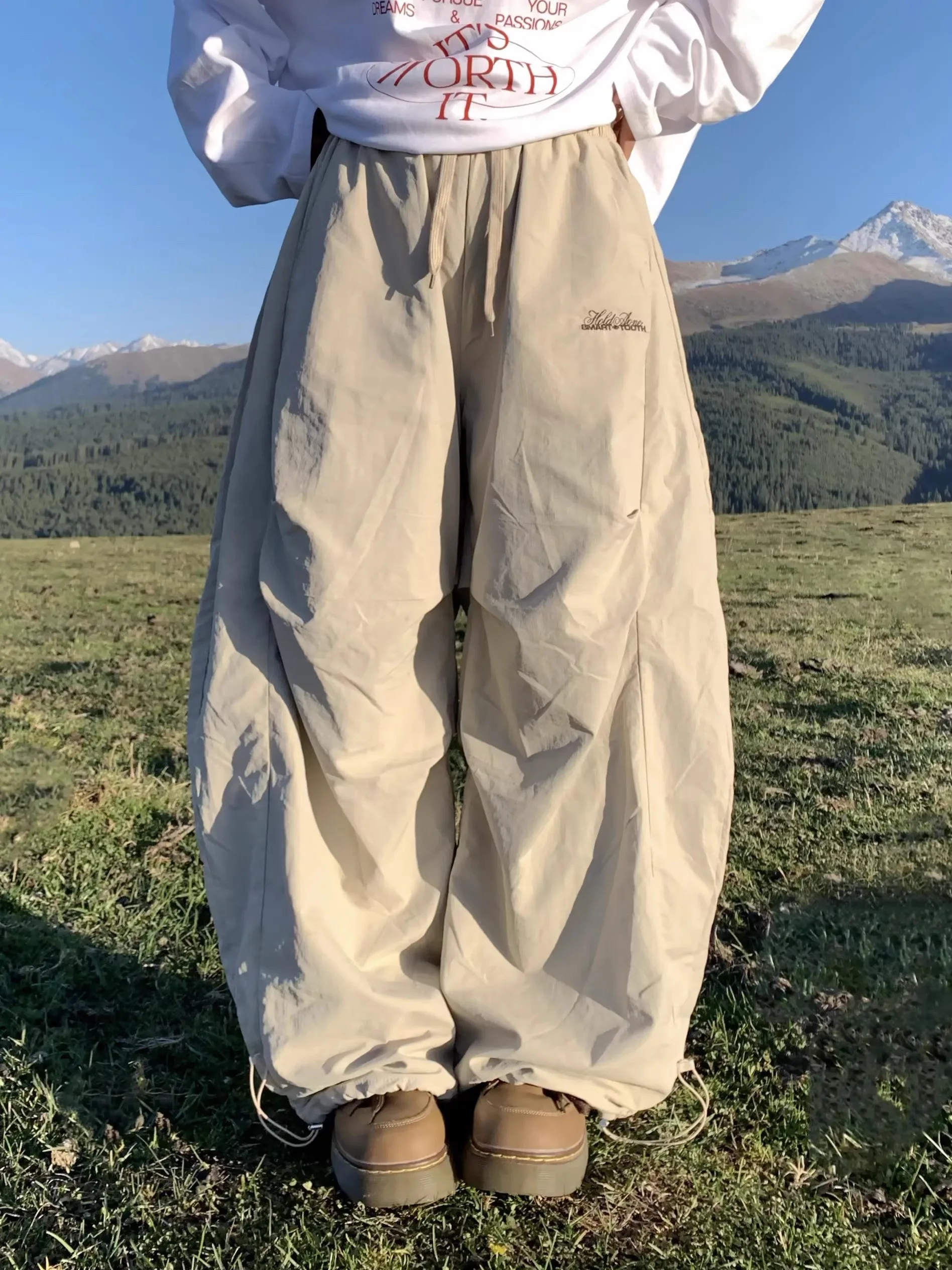 

Мужские рабочие брюки с высокой талией и эластичной резинкой на талии, плиссированные мужские рабочие брюки, осень-зима, широкие брюки, повседневные поездки на работу...