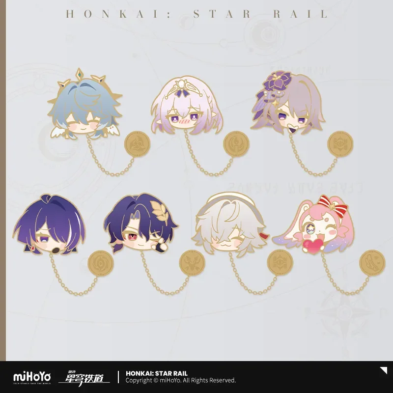 Sunsyea Honkai Star Rail Official Merch miHoYo Original Authentic PMZLG Metal Brooch Aventurine Acheron Firefly Dan Heng Kafka