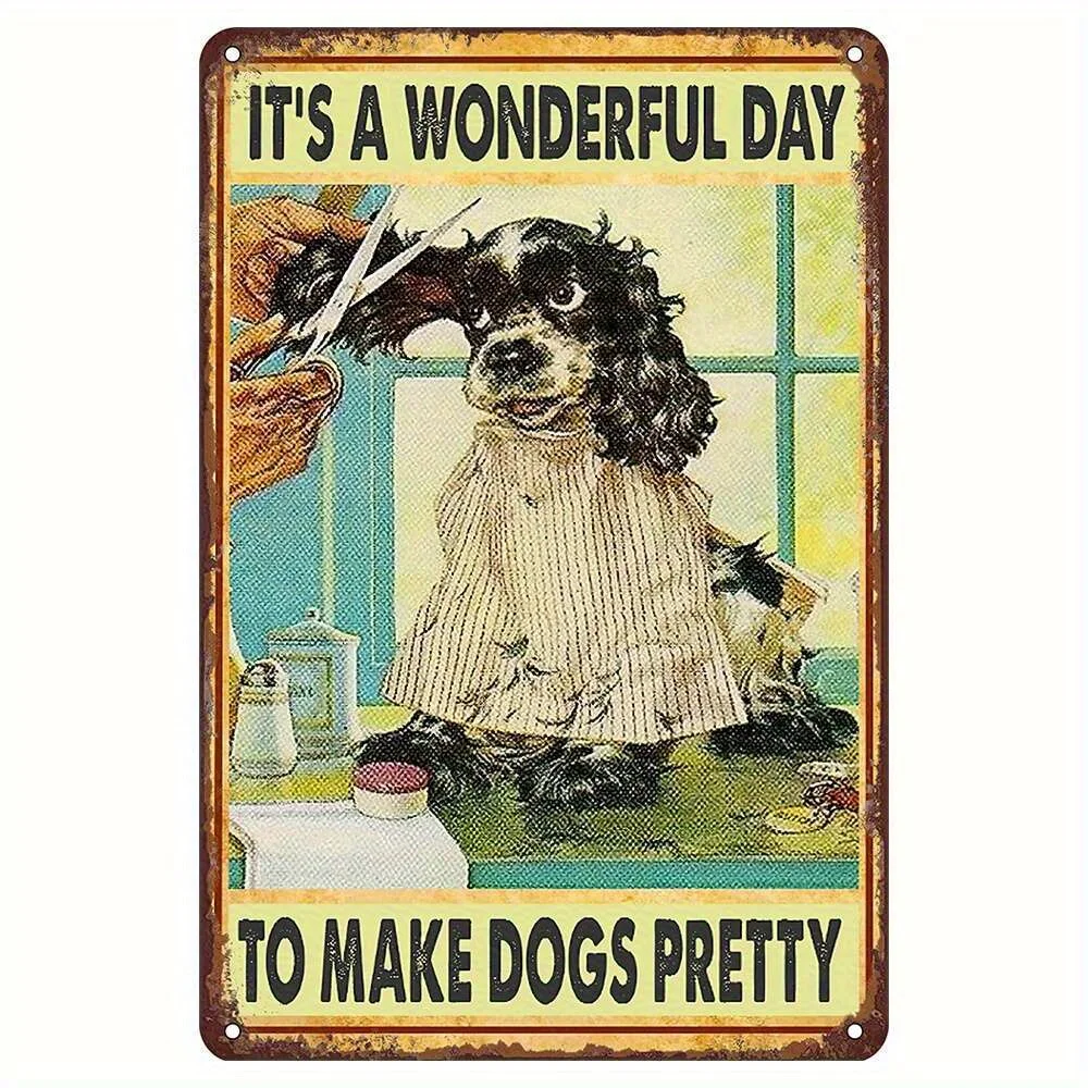 Fun Dog Groomer Metal Sign The Perfect Gift for Pet Lovers Suitable for Home Bar Cafe And Gym Decor