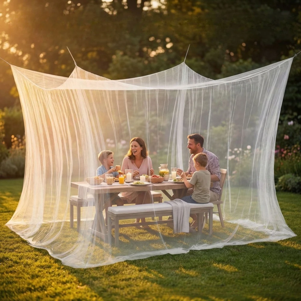 Foldable Square Mosquito Net Portable Lightweight White Black Mesh Outdoor Camping Tent Sleeping Bug Net Mosquitera300x300x250cm