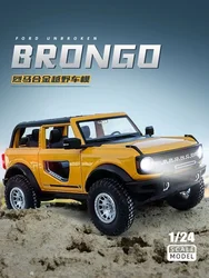 1:32 Ford Bronco Lima Alloy Car Model Diecast Metal Modified Off-road Vehicle Car Model Simulation Sound and Light Kids Toy Gift