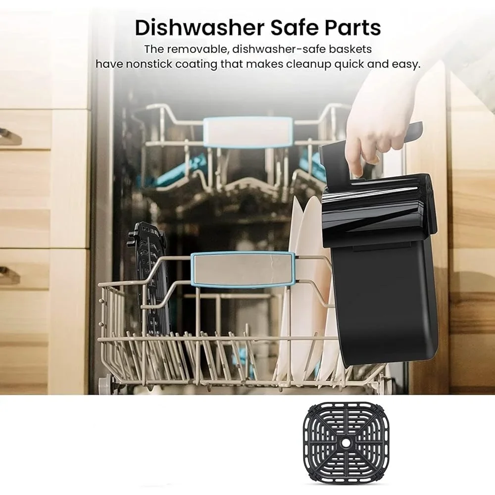 5Qt エアフライヤー デジタル多機能エアフライヤー 8 プリセット付き クリアウィンドウ 高速調理 1500W オイルフリー 健康的な調理