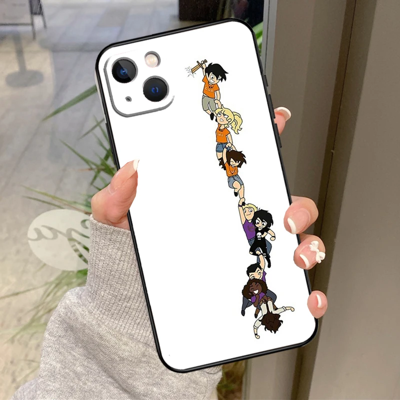 P-Percy Jackson Cartoon Phone Case For iPhone 12 11 13 14 15 16 Pro Max Mini X XS XR Plus Shockproof Cover