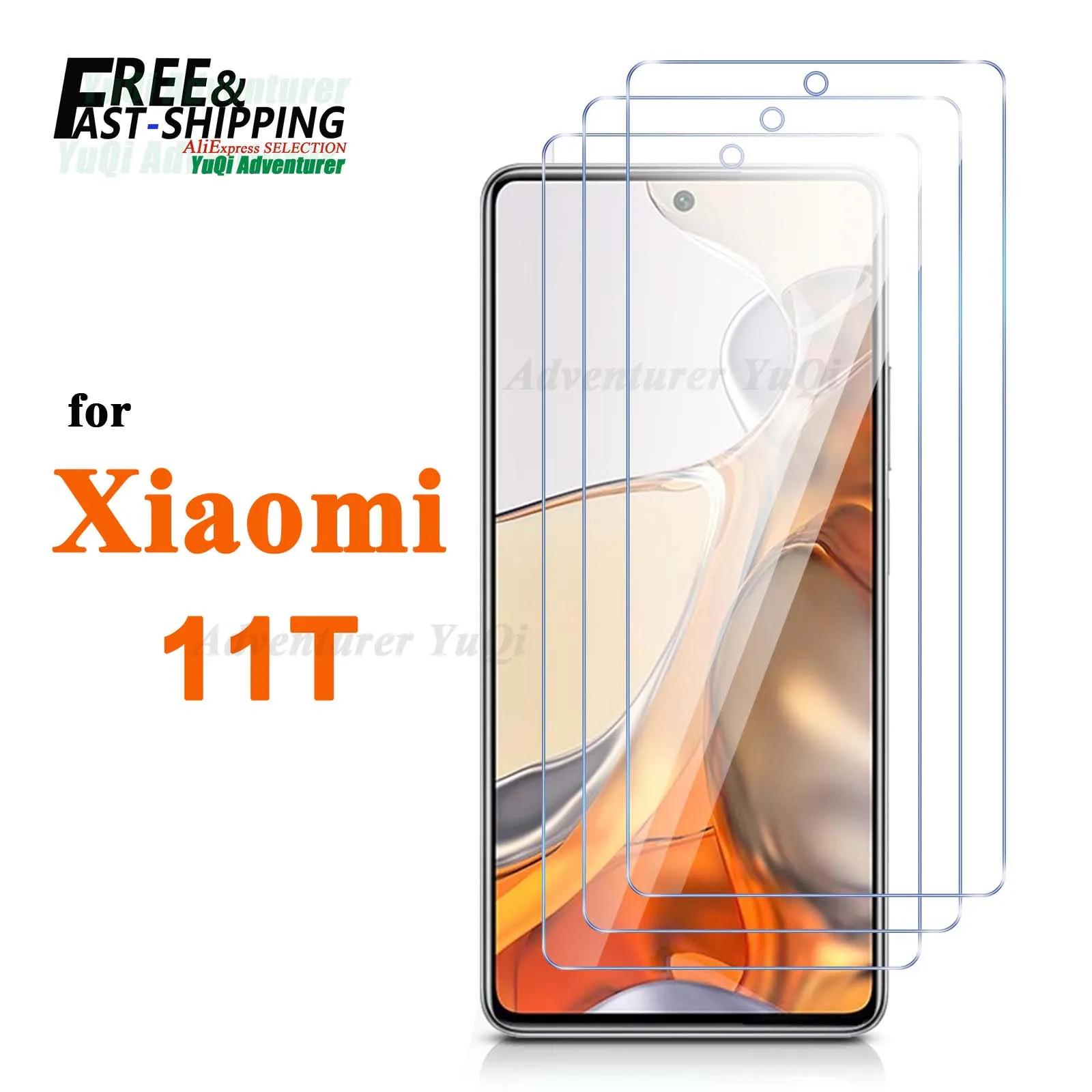 

Screen Protector For Xiaomi 11T Tempered Glass High Aluminum 9H HD Clear Transparent Case Friendly