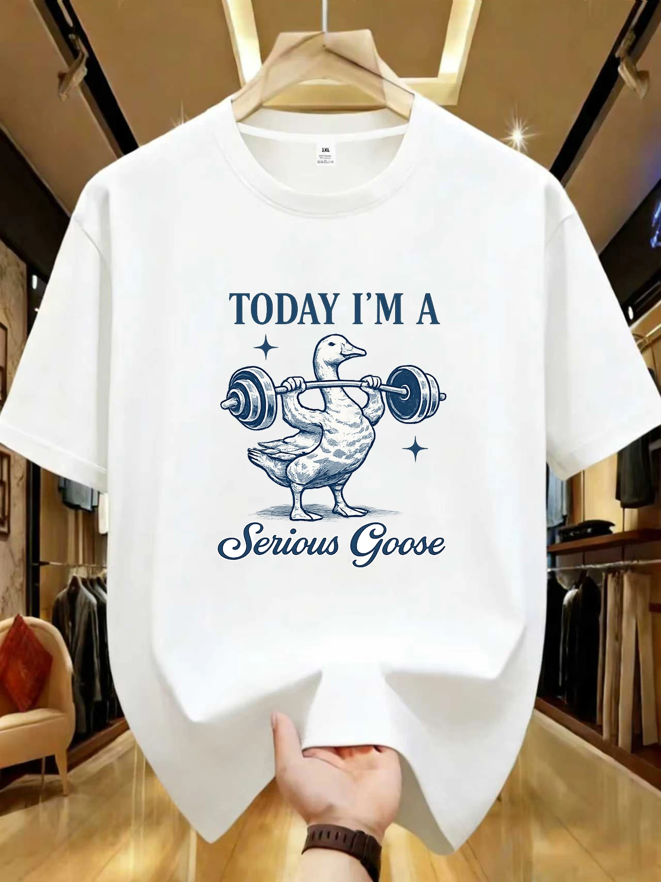 

【WDS0161】Женская футболка больших размеров с принтом утки и букв, с круглым вырезом, летняя, повседневная, с короткими рукавами, универсальная, в уличном стиле