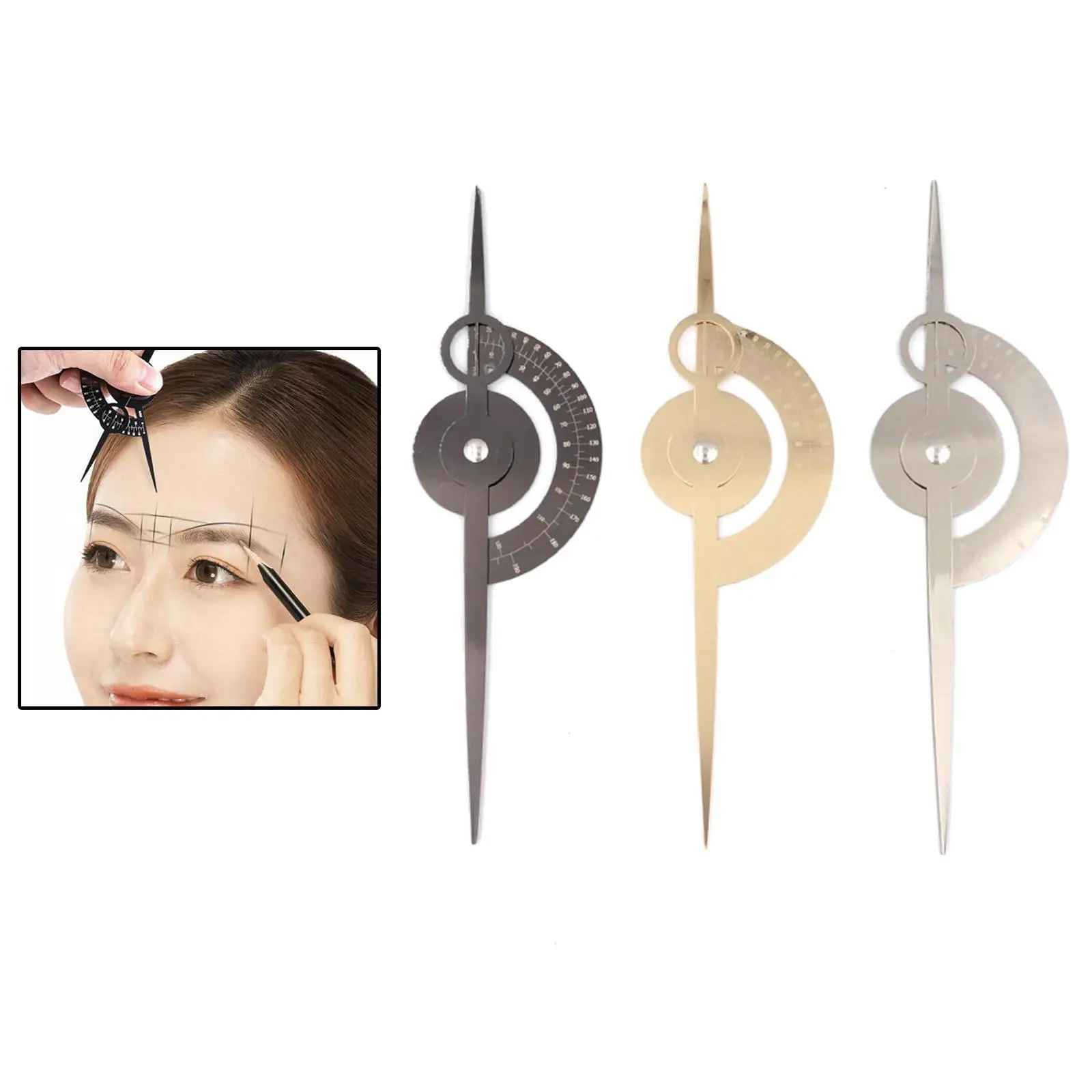 Règle de pochoir Flexible pour sourcils, étrier pour outils de mesure de maquillage