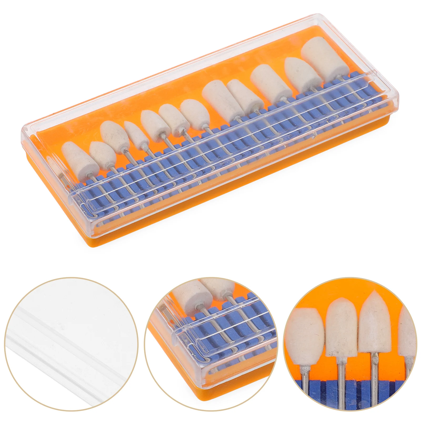 

13pcs Wool Felt Polishing Set 2 35mm Shank Grinding Heads for Drill Tool Kit S Buffing Cones Points