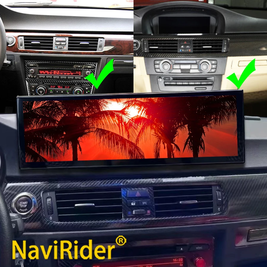 2560*720 Carplay Touch Linux Display Multimedia Player For BMW Car 3 5 Series E90 E92 E93 E60 E61 2005-2011 CCC CIC 2006-2011