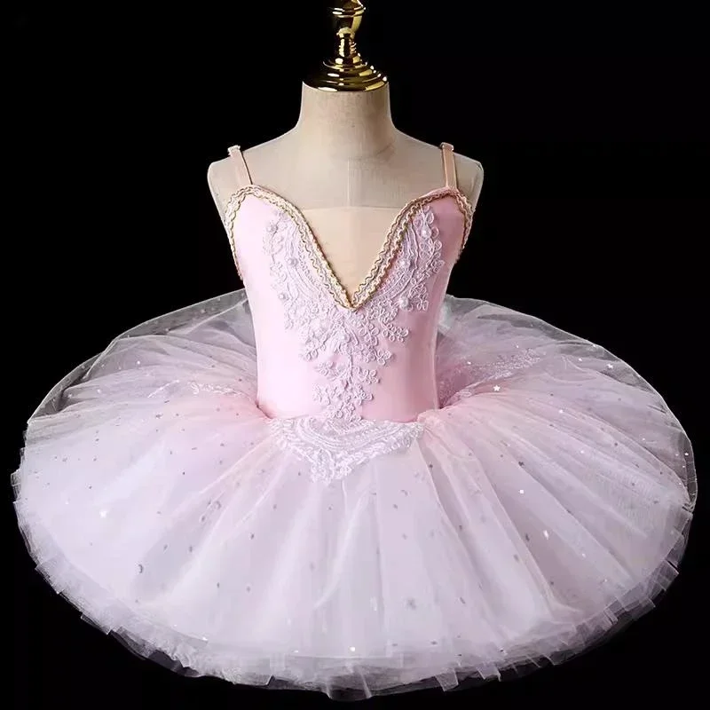 Bailarina Profissional Ballet Tutu para Meninas, Roupas de Dança para Crianças, Vestidos Infantis, Vestido de Patinação Artística, Leotards, Adulto