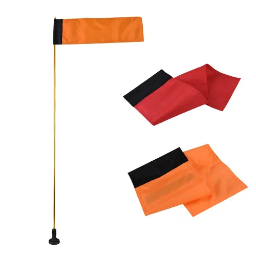 Imagen 1 del producto Bandera de seguridad para Kayak grande con tornillos para bolsa de almacenamiento de poste y Base de montaje en pista, banderas para Kayak de 20x5,6 pulgadas de alta visibilidad para seguridad