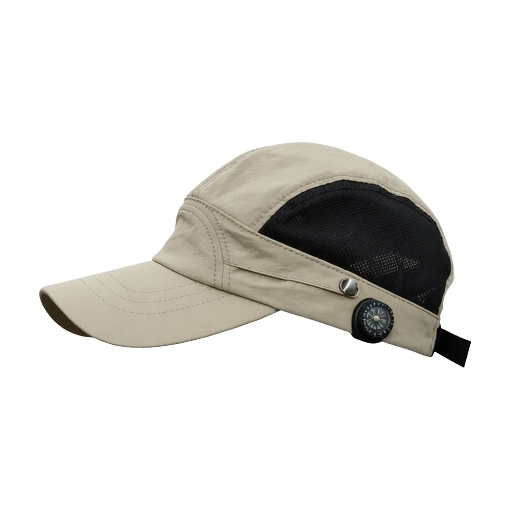 

Retro Wide Brim Mesh Baseball Cap Breathable Quick-drying Peaked Cap Workwear Style Adjustable Trucker Cap Outdoor Sports