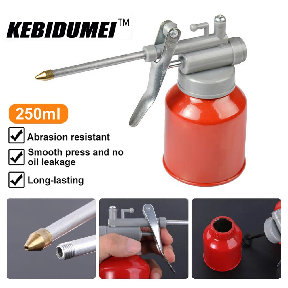 

250ML Oil Can Pump Oiler Bottle Manual Oiler for Oiling Lubrication Oiler Oil Spray Bottle Nozzle Machine Oil Pot Grease Guns