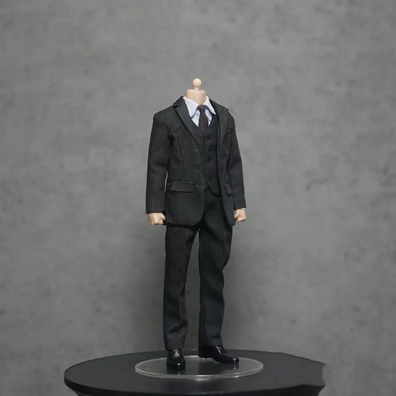 3 Colors Manipple Studio 1/12 Figure Accessory Black Stripe Suit Body with Replace Hands Fit 6'' SHF MAFEX Male Head Sculpt