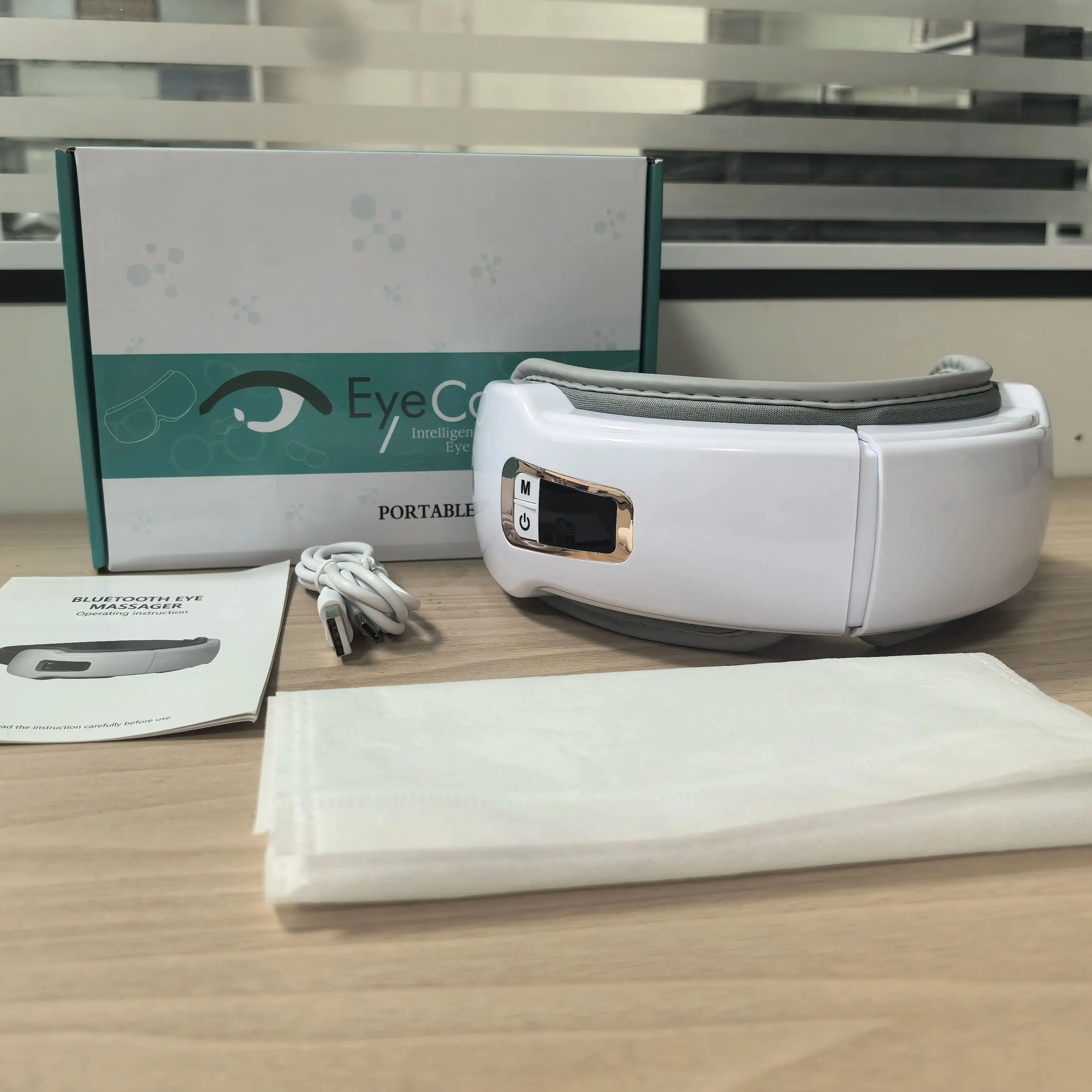 

Умный вибрационный массажер для глаз, 5-режимный двойной компресс с подушкой безопасности, инструмент для ухода за глазами, Bluetooth, музыкальный массаж глаз, расслабляющая маска для сна