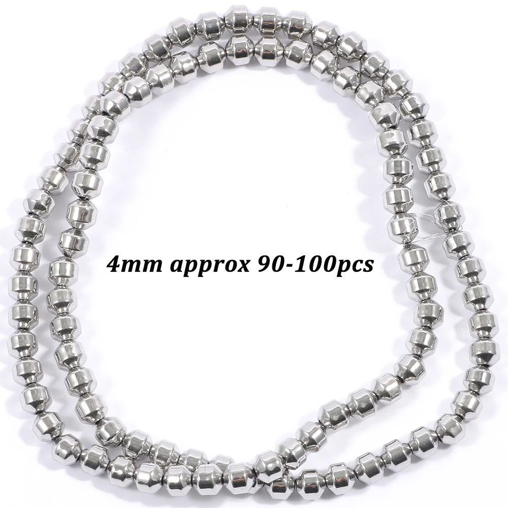 AAA+ Rhodium Hämatit Perle Natürliche Unregelmäßige Geometrische Säule Herz Stein Perlen Für Schmuck Machen Armbänder Halskette 15" zoll