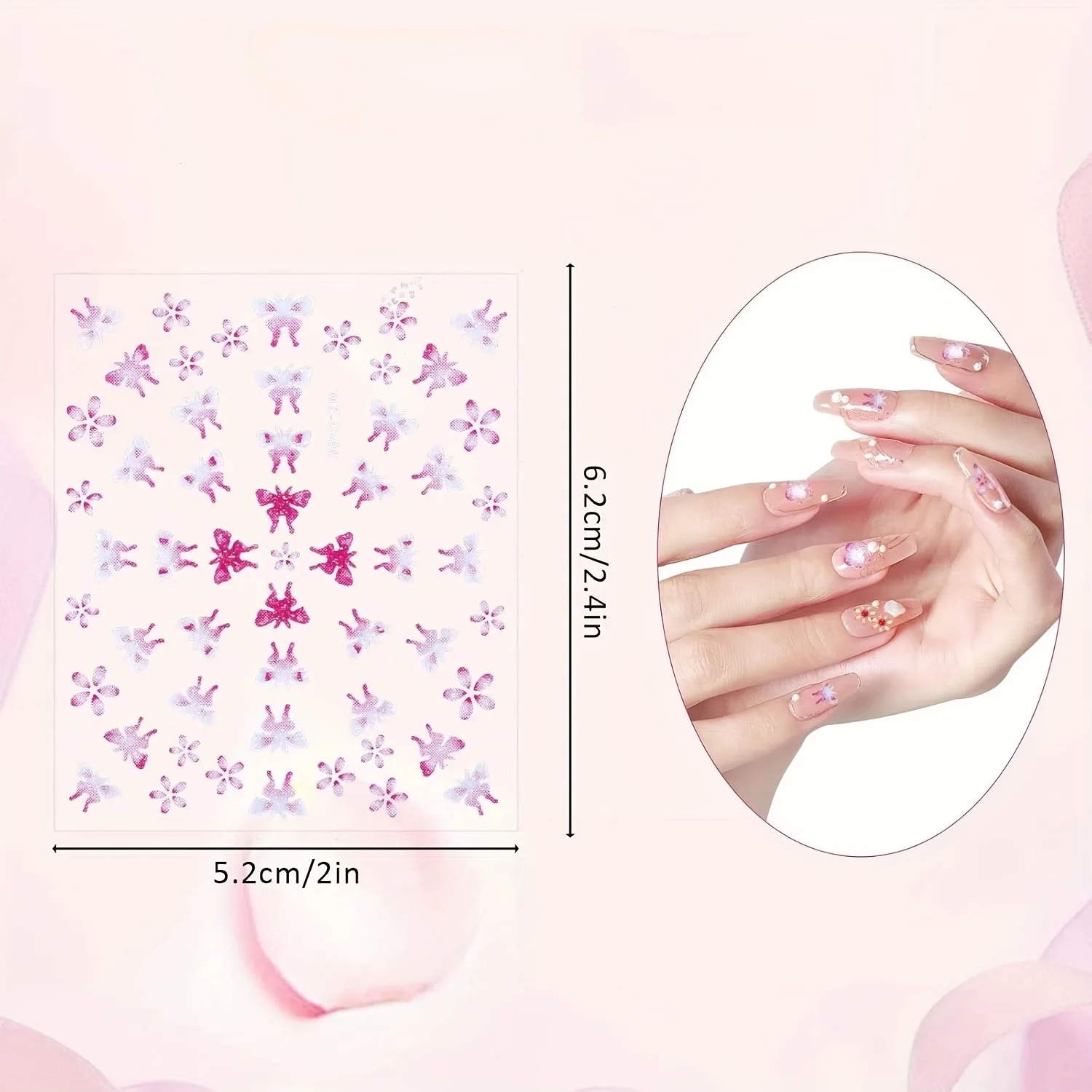 30 stuks (kies hoeveelheid) glanzende nagelstickers - zelfklevend, bloemen, pastel en felle kleuren - permanente decoratie voor nagels