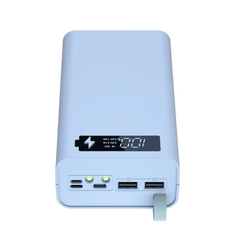 

652F Multifunctional for Shell Box with 2 USB Output Ports 12 Slot Batteries Container DIY for Case