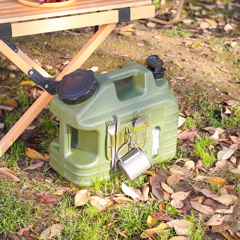 13L خزان المياه المحمولة مانعة للتسرب دلو مياه الشرب سعة كبيرة موزع المياه الناقل للتخييم سيارة السيارة