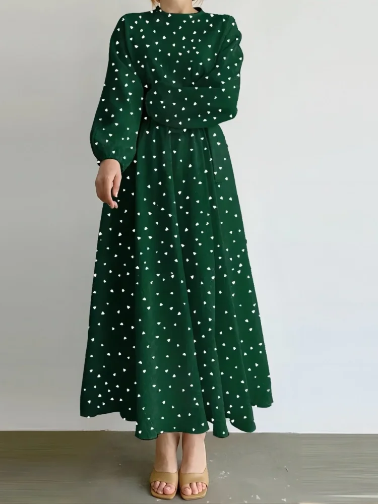 Eid Polka Dot Muslim Dress for Women Abaya Morocco Party Dresses Ramadan Lace-up Abayas Kaftan Islam Dubai Arab Long Robe 2024