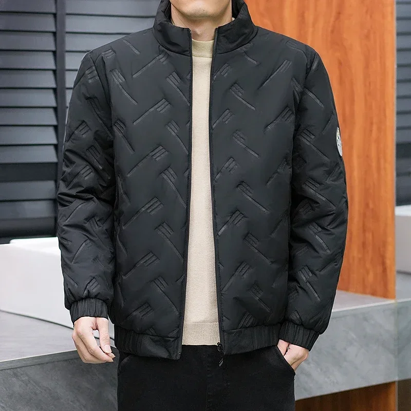 Winter Jacket Men Quilted Jacket Men Cotton Padded Coat Warm Streetwear Stand Collar Casual Puffer Jacket Plus Size 6XL 2024