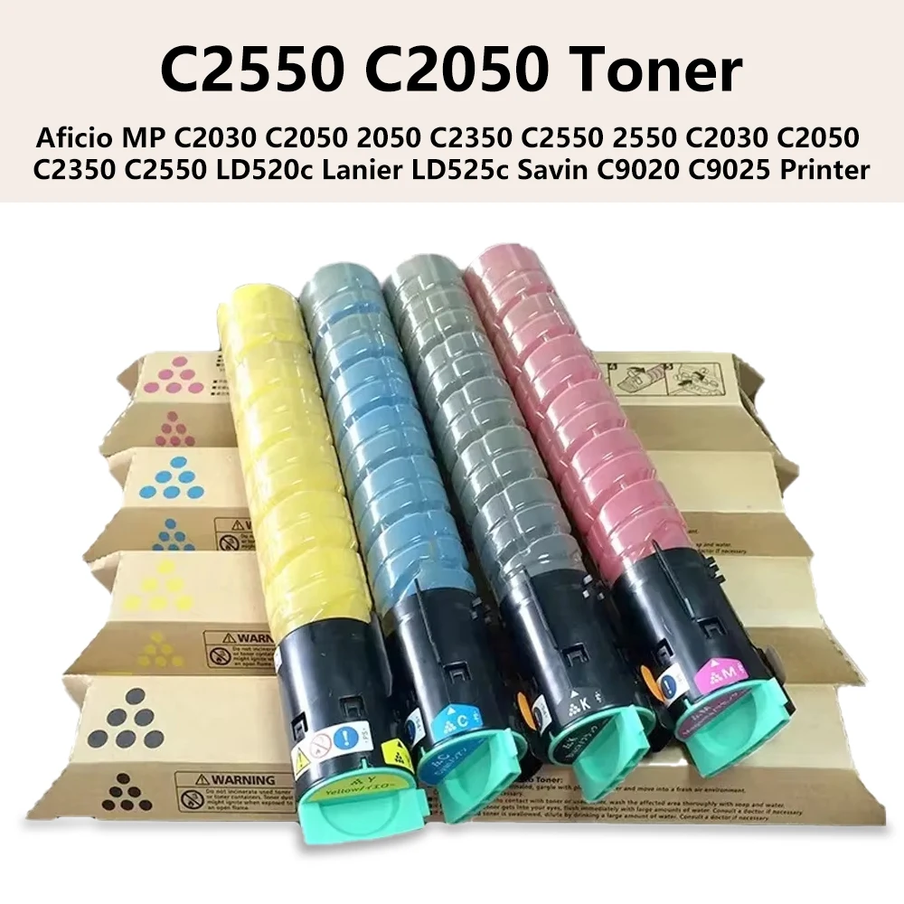 

TUHUO C2550 C2050 Color Toner Cartridges Compatible Replacement for Ricoh Aficio MP C2030 C2050 2050 C2350 C2550 2550 Printer