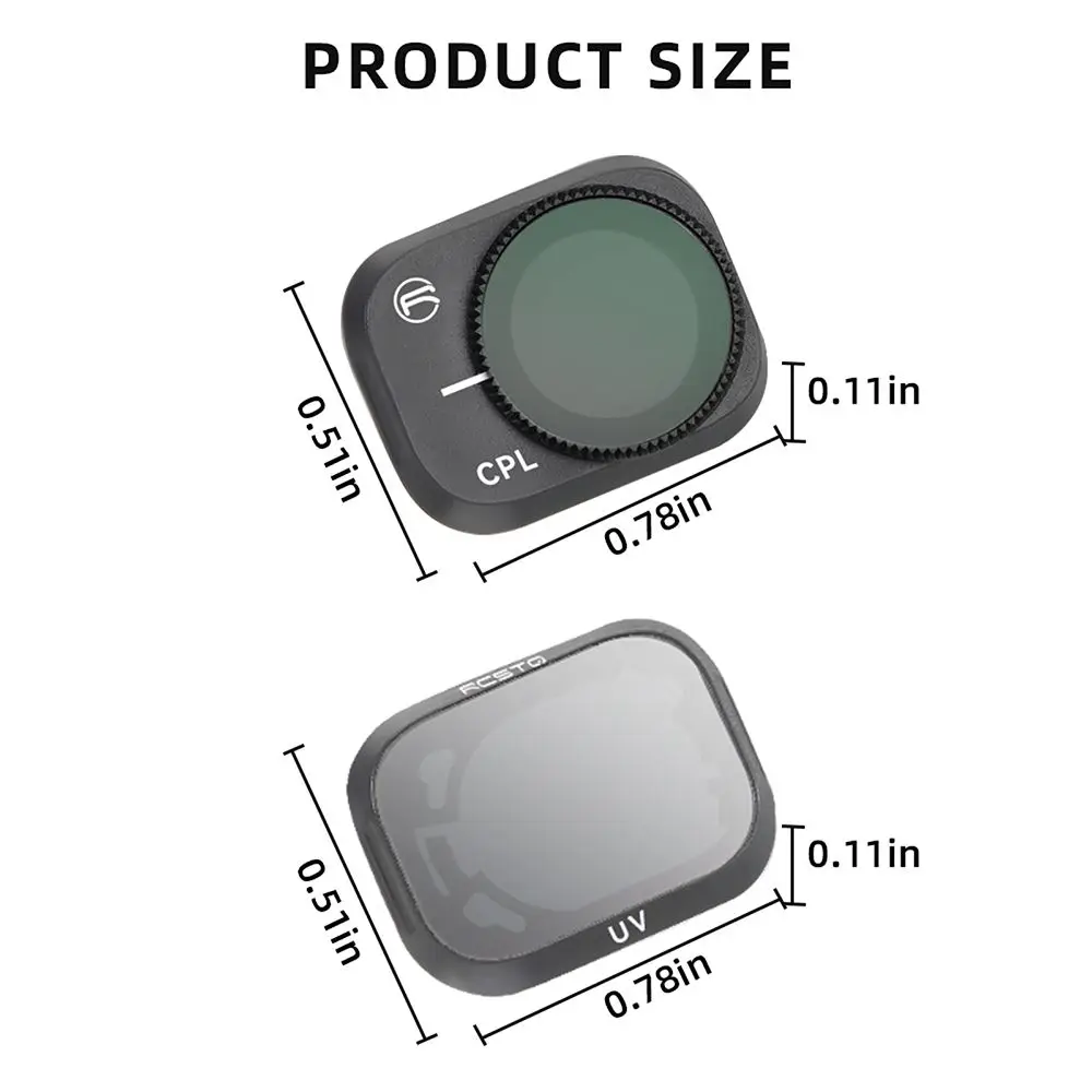 For DJI Mini 3 Pro Filter Light Reduction Adjustable Drone Camera Gimbal Lens Optical Glass Filter Protective Film