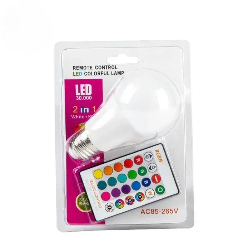 E27 LED RGB Lampada Faretto Lampadina AC 85-265V Bombillas LED 3W5/10/15W IR Lampadina telecomando Smart Led RGBW Lampada Home Decor