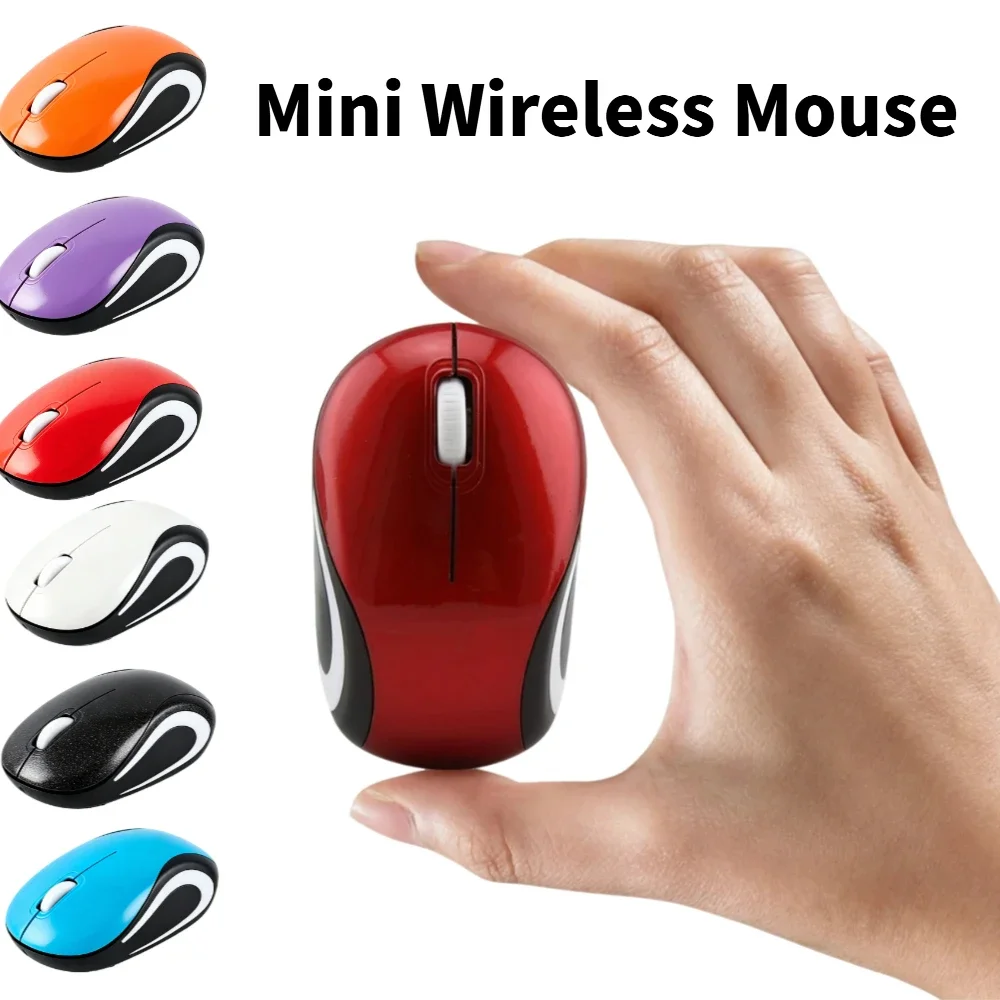 Mini 2.4Ghz Wireless Mouse Lightweight Portable Plug-And-Play Optical Ergonomic Silent Mice For PC Laptop Kids Gift Office Use