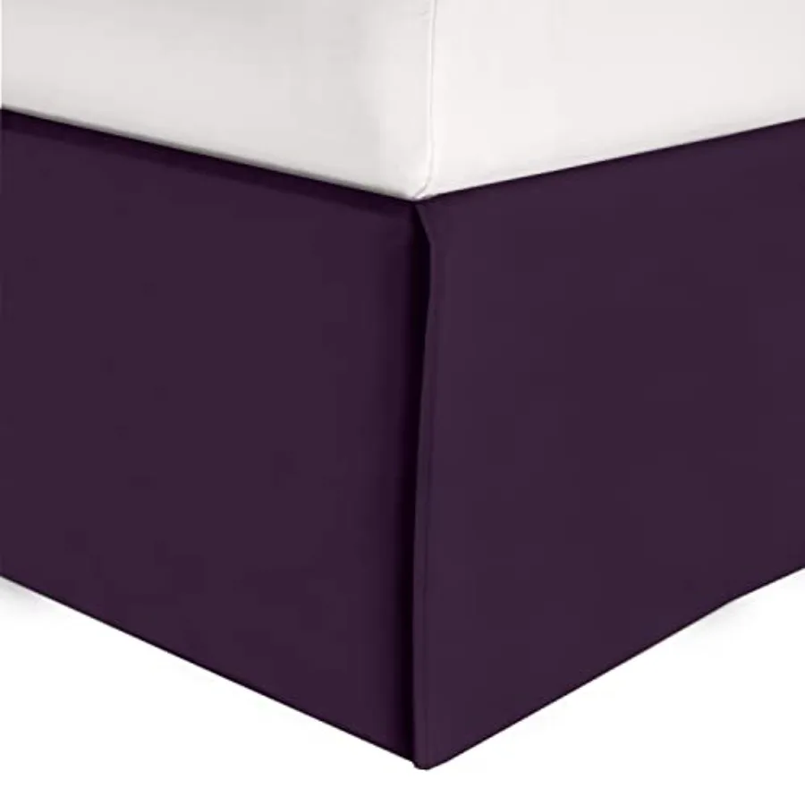 

1-Piece Solid Bed Skirt, 1500 Premium Hotel Quality Microfiber, Minimalist Design with a Modern Look- Easy Care, Wrinkle and St