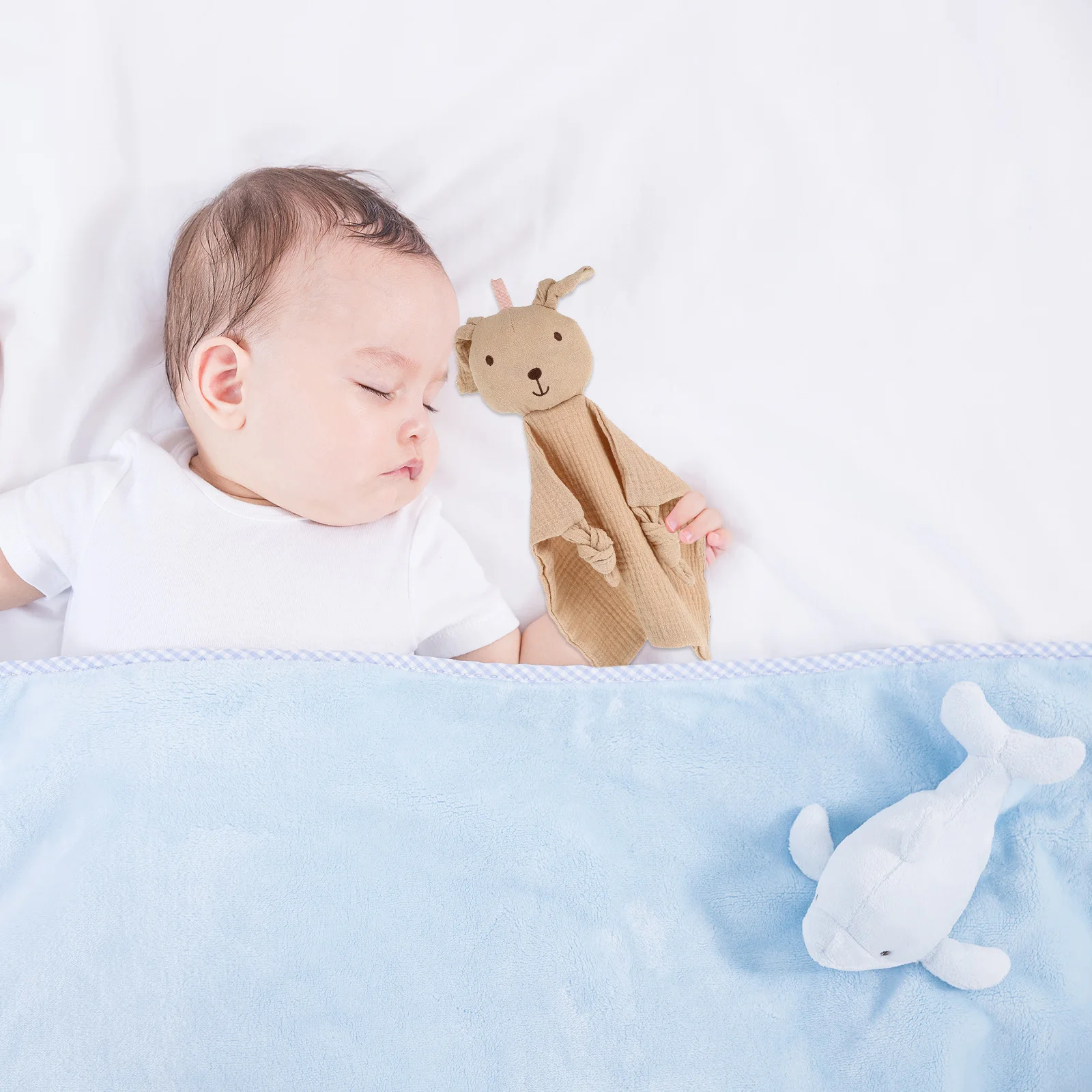 

Cartoon Baby Soothing Towel Animal Appease Newborn Gift Set Cotton Comfortable Visual Auditory Stimulation Indoor Outdoor Play