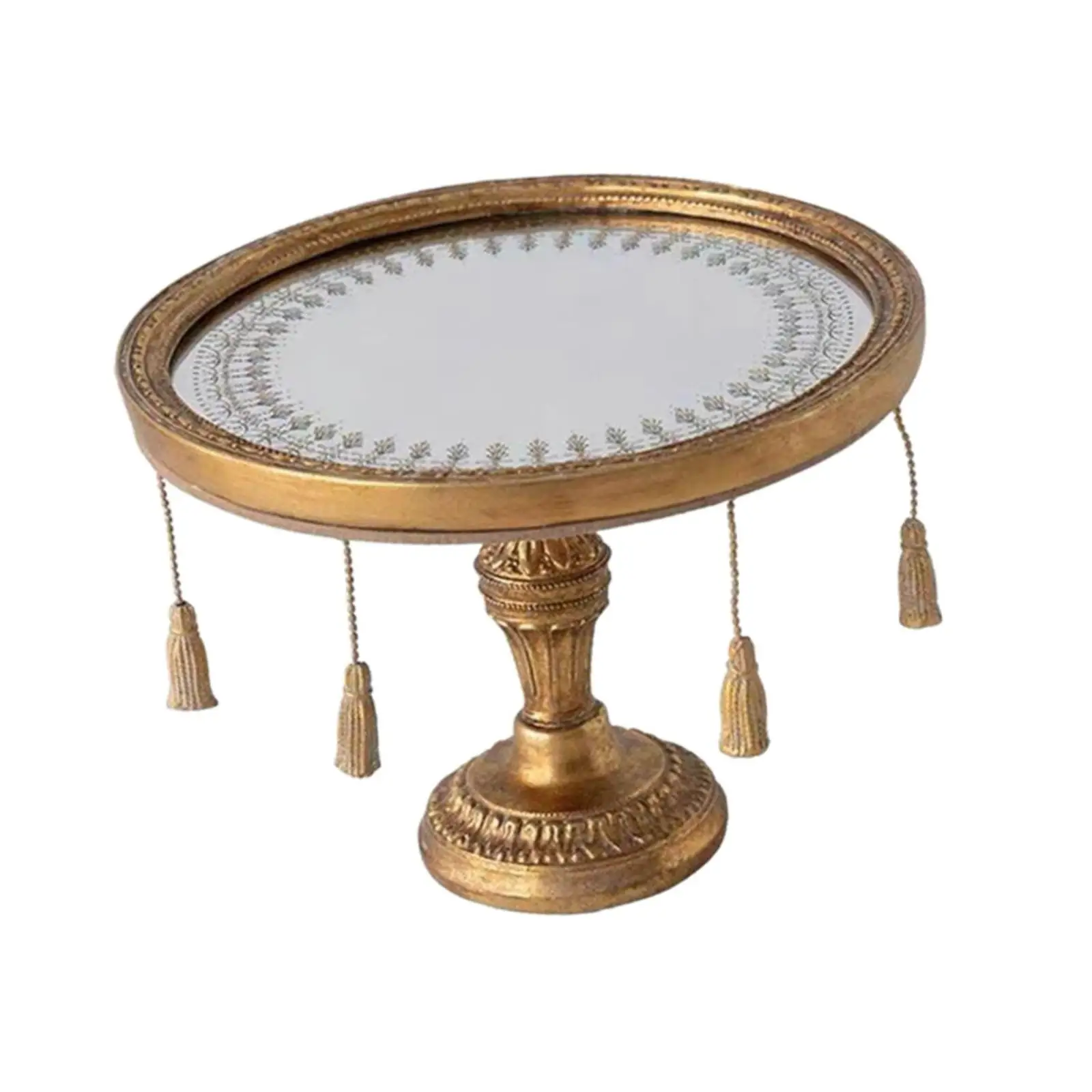Decorative Mirror Tray Decorative Tray Antique Style Centrepiece Mirrored for Perfume Toiletries Tabletop Cosmetic Bedroom