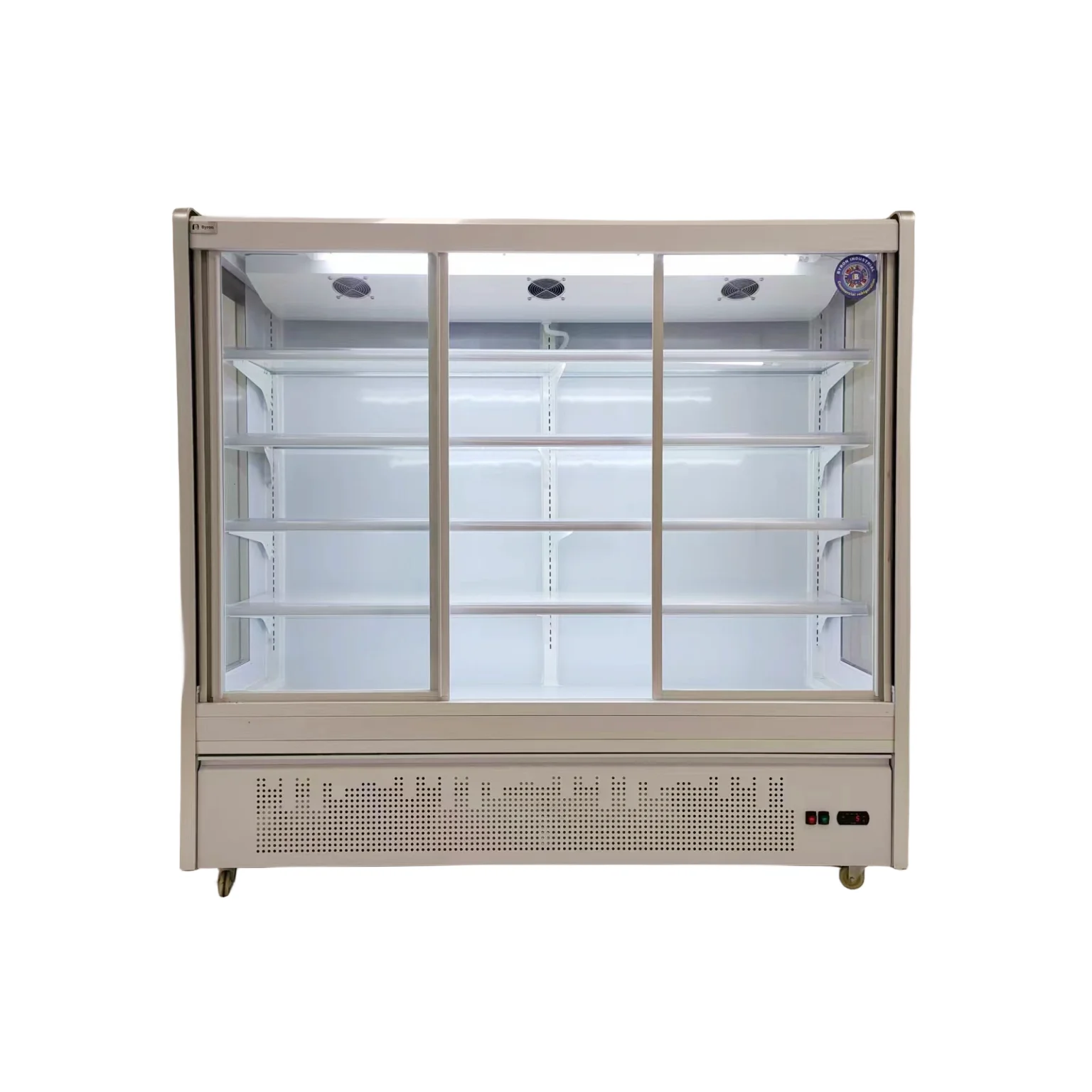 Thick Screen Printing Price Cooler Mini Freezer Fridge Refrigerator Malatang Toughened Tempered Glass Door Clear Black Red White