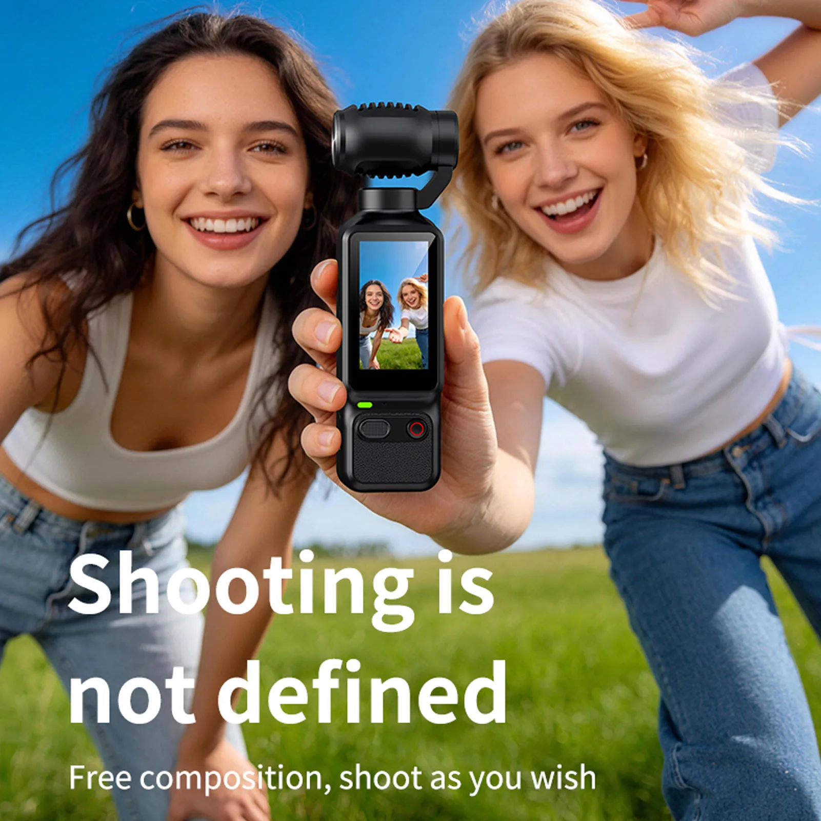4K Vlogging Camera with 180° Rotating Lens 64M Handheld Vlogging Camera for Outdoor Cycling Sports Travel Handheld Vlog Camera